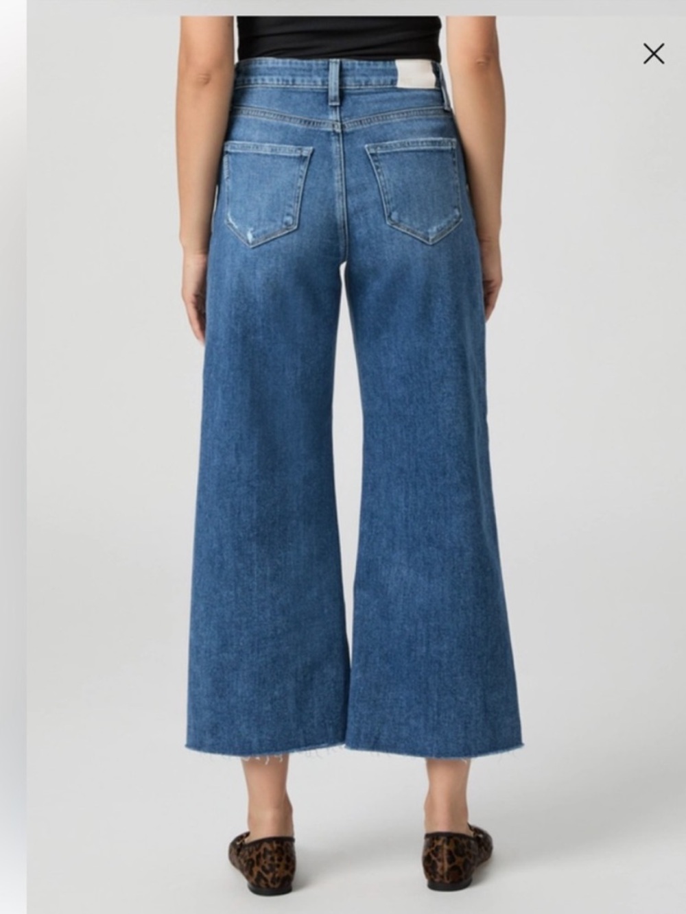 Paige Jeans Anessa Wide Leg in Rock Show Distressed - Picture 3 of 10